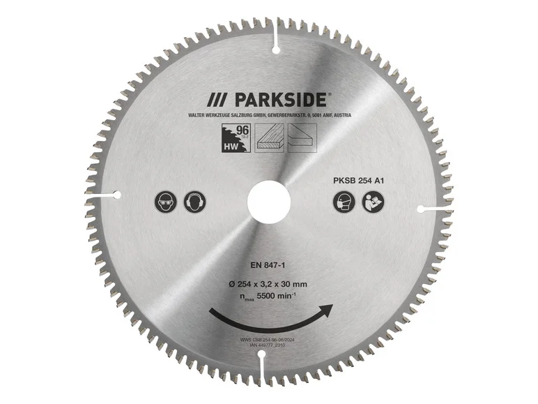 PARKSIDE® Lame de scie circulaire PKSB 254 A1. 25.4 cm
