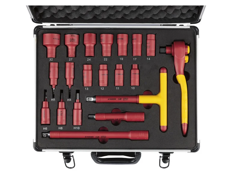 PARKSIDE® Jeu de clés à douilles ou Jeu de clés à fourche à une bouche. 20 pièces