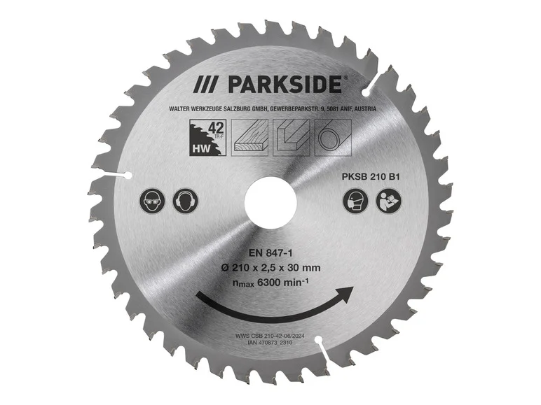 PARKSIDE® Lame de scie circulaire PKSB 210 B1. Ø 21 cm
