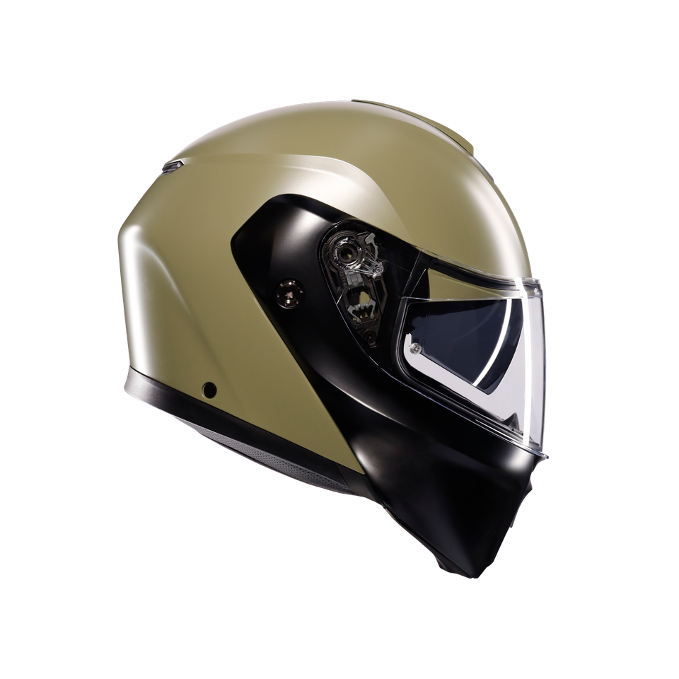 STREETMODULAR MONO MATT PASTELLO GREEN/BLACK - MOTORBIKE FLIP UP HELMET E2206