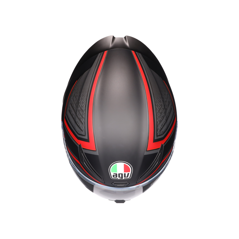 K1 S SLING MATT BLACK/RED - MOTORBIKE FULL FACE HELMET E2206