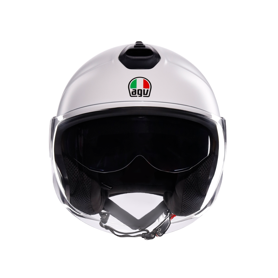ETERES CAPOLIVERI MATT WHITE/ITALY - MOTORBIKE OPEN FACE HELMET E2206