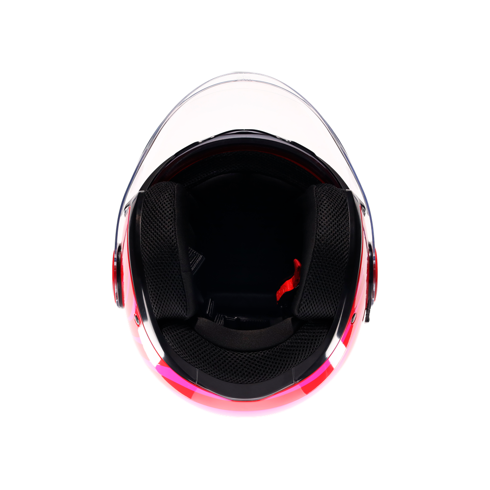 ETERES TROPEA RED/PINK - MOTORBIKE OPEN FACE HELMET E2206