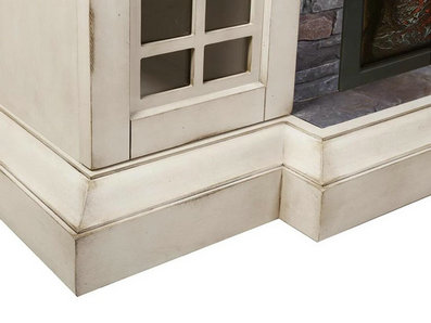 Bennett Infrared Electric Fireplace TV Stand in Farmhouse Ivory