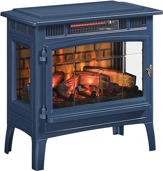 Duraflame Electric Infrared Quartz Fireplace Stove with 3D Flame Effect, Black