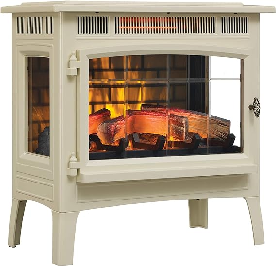Duraflame Electric Infrared Quartz Fireplace Stove with 3D Flame Effect, Black