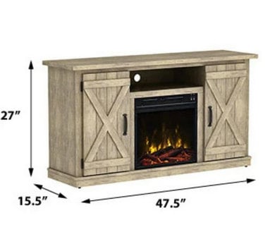 Killian Electric Fireplace Media Console in Ashland Pine