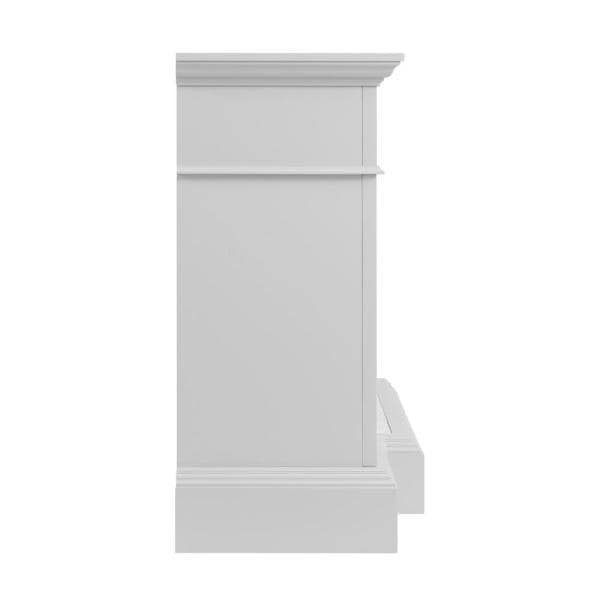 Parkbridge 68 in. Freestanding Electric Fireplace TV Stand in Light Gray with KD Insert