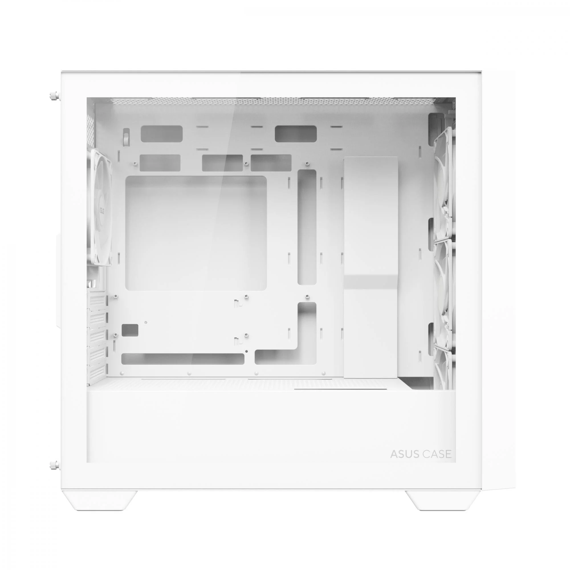 ASUS A21 PLUS mATX Case with 4 Pre-installed ARGB Fans. BTF support - White