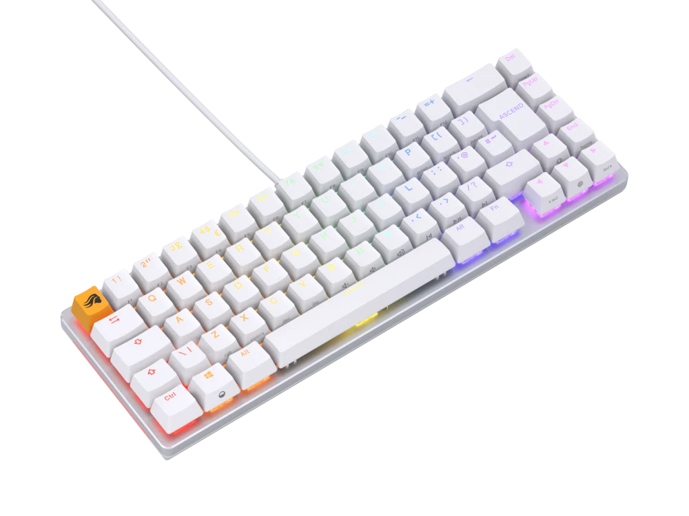 Glorious GMMK 2 Compact 65 % – Fox-Schalter. NO-Layout – Weiß