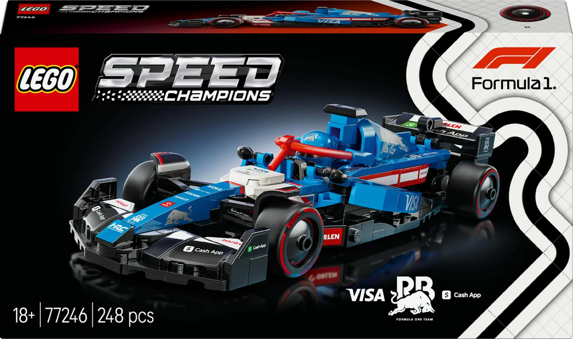 LEGO 77246 Speed Champions Visa Cash App RB VCARB 01 F1 Racing Car