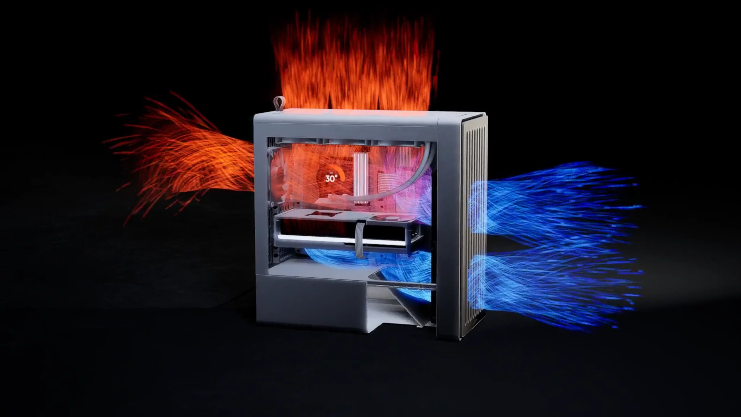 HAVN BF 360 – Black Mid Tower kabinet med høj airflow og minimalistisk design