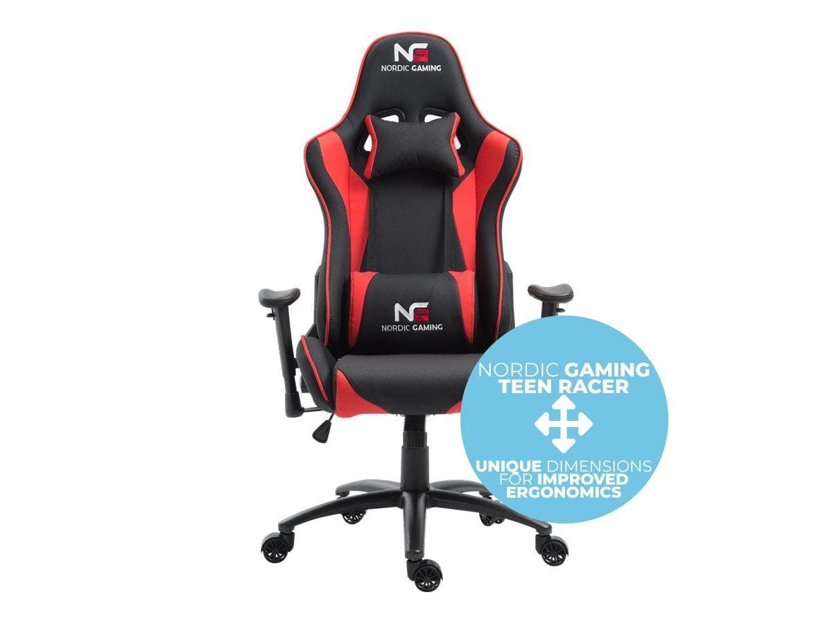 Nordic Gaming Junior Gaming Stuhl Rot/Schwarz 12-16 Jahre