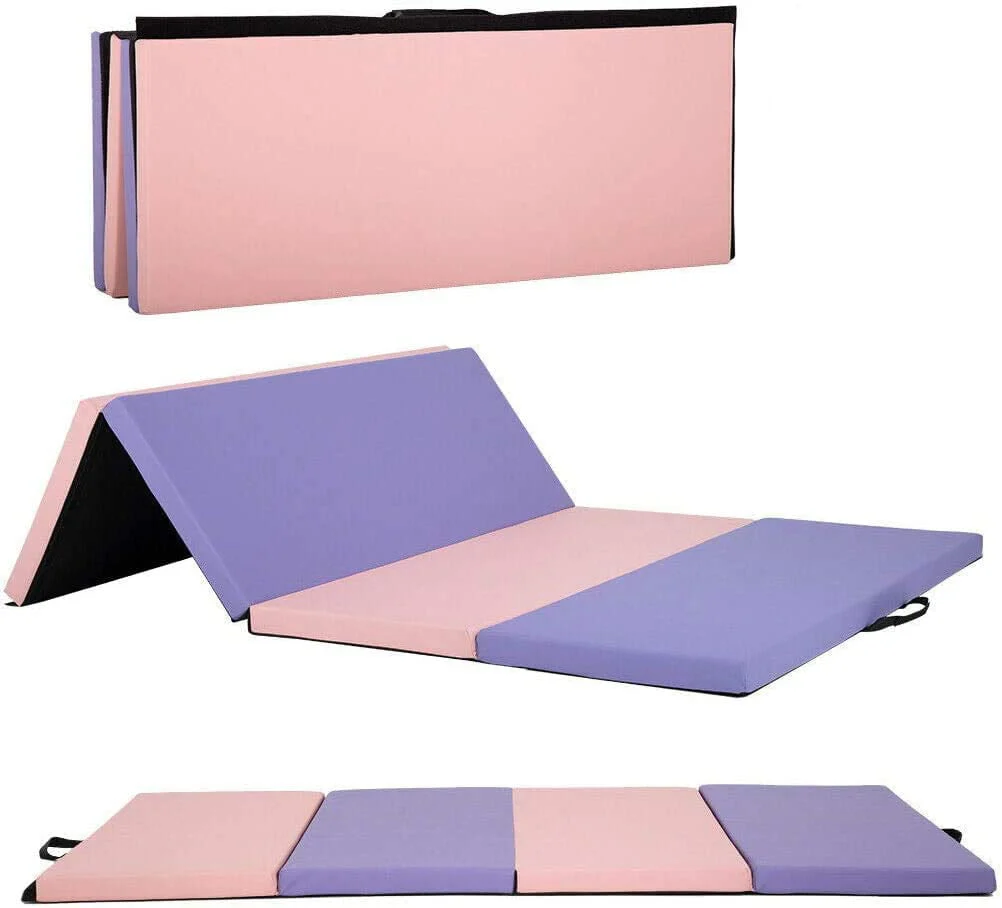 Dkelincs Folding Gymnastics Mats with Handle 6'x4'x2