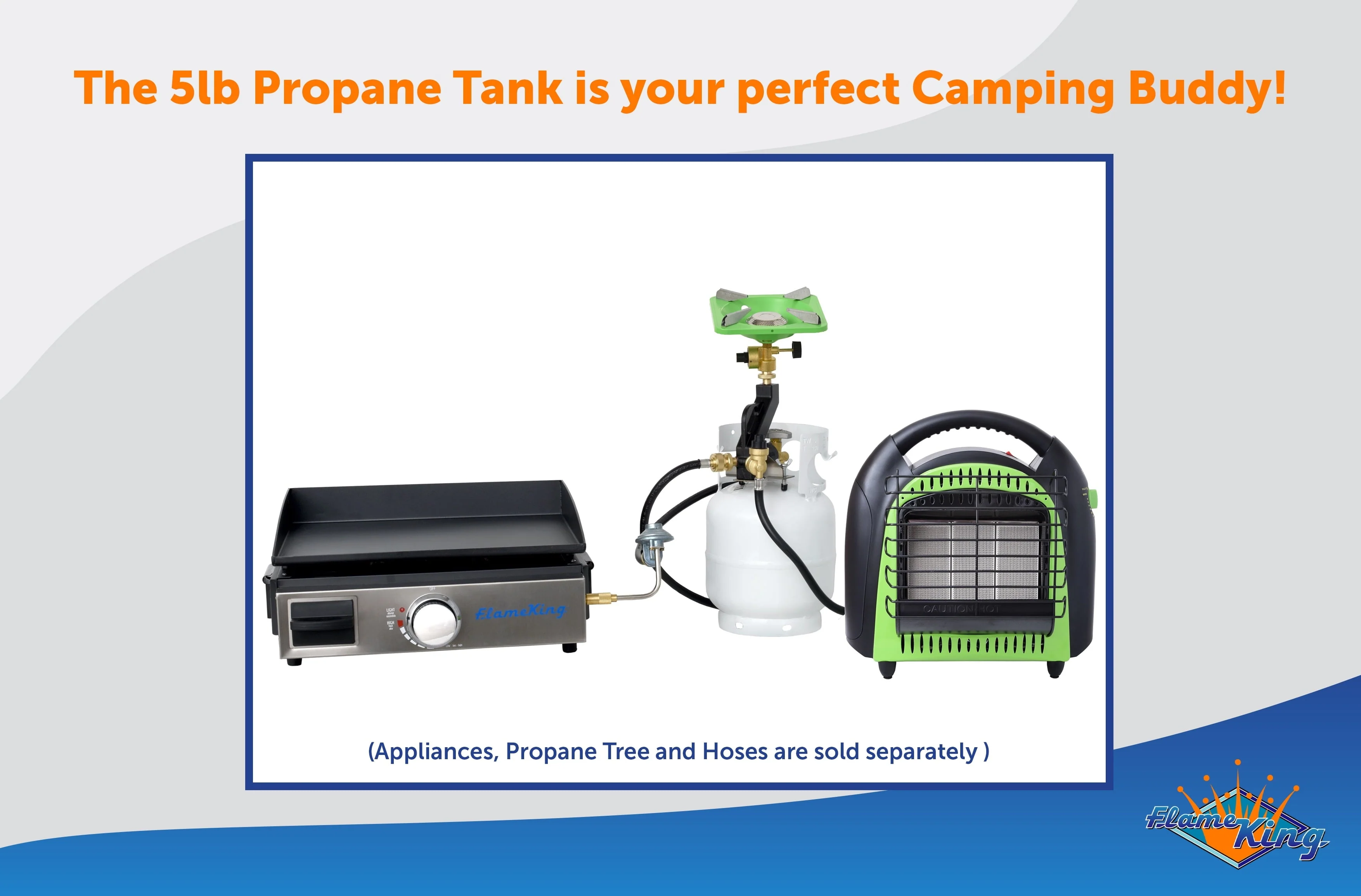 Flame King Portable 5lb Propane Tank Cylinder