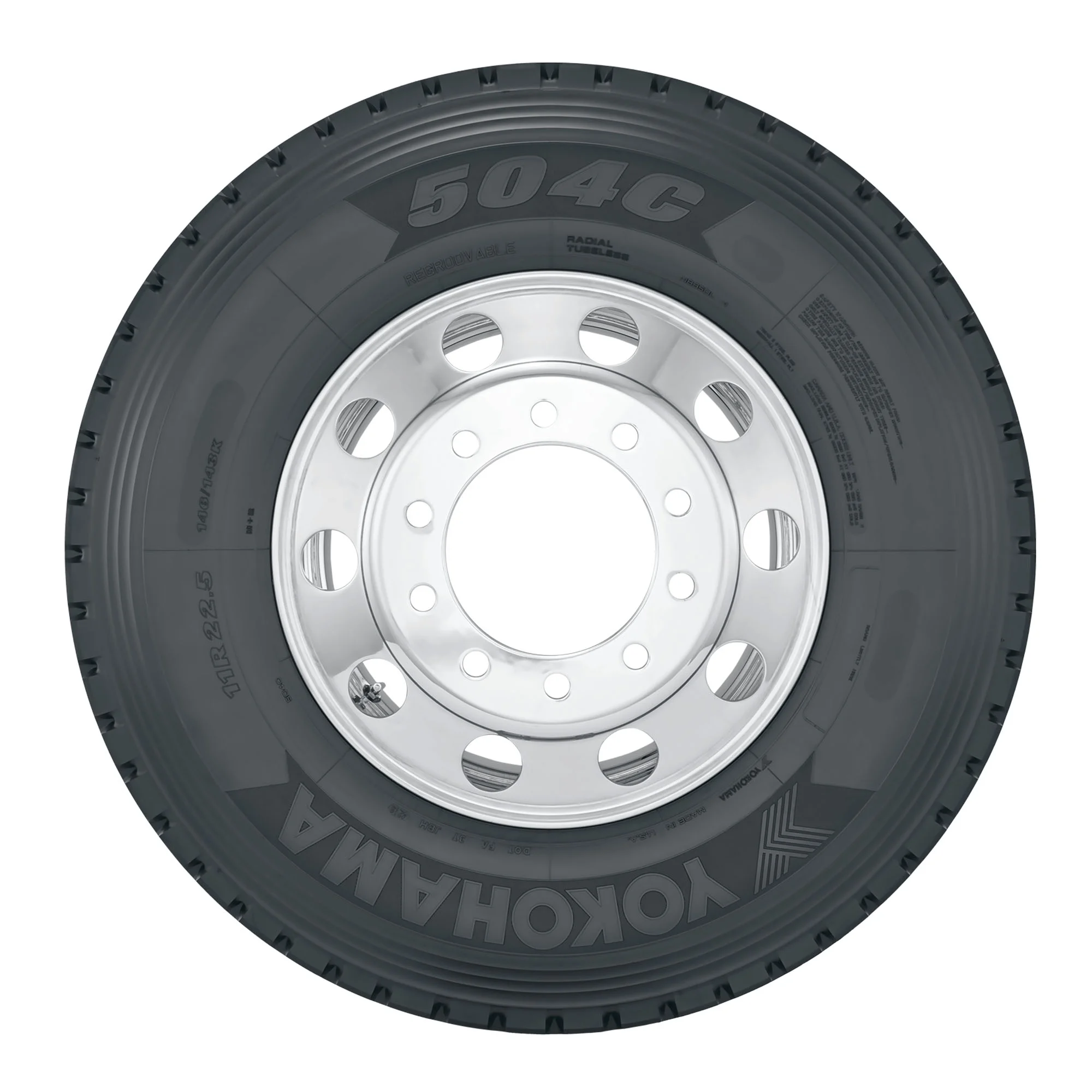 Yokohama 504C 255/70R22.5 140/137K H Commercial Tire