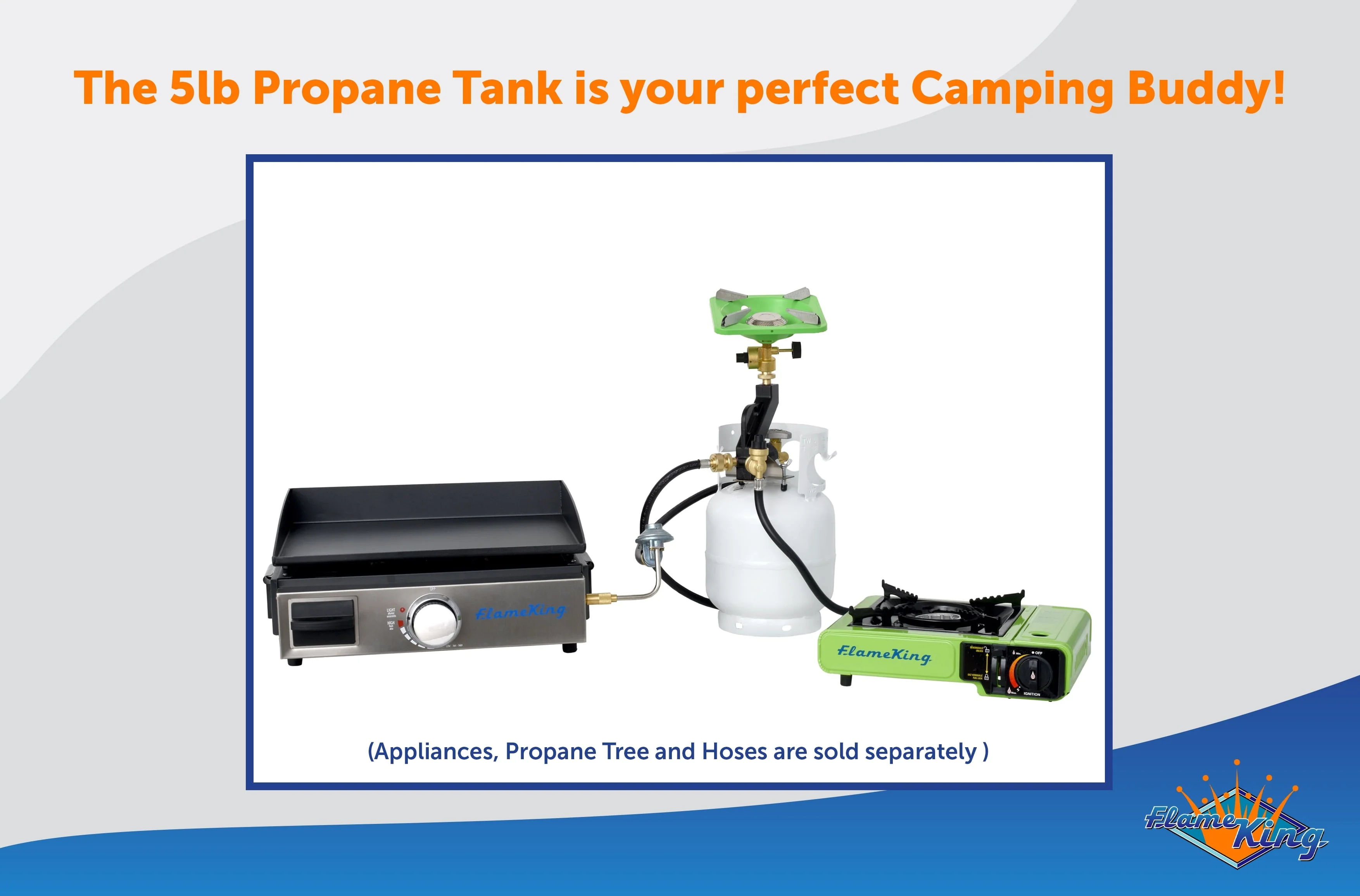 Flame King Portable 5lb Propane Tank Cylinder