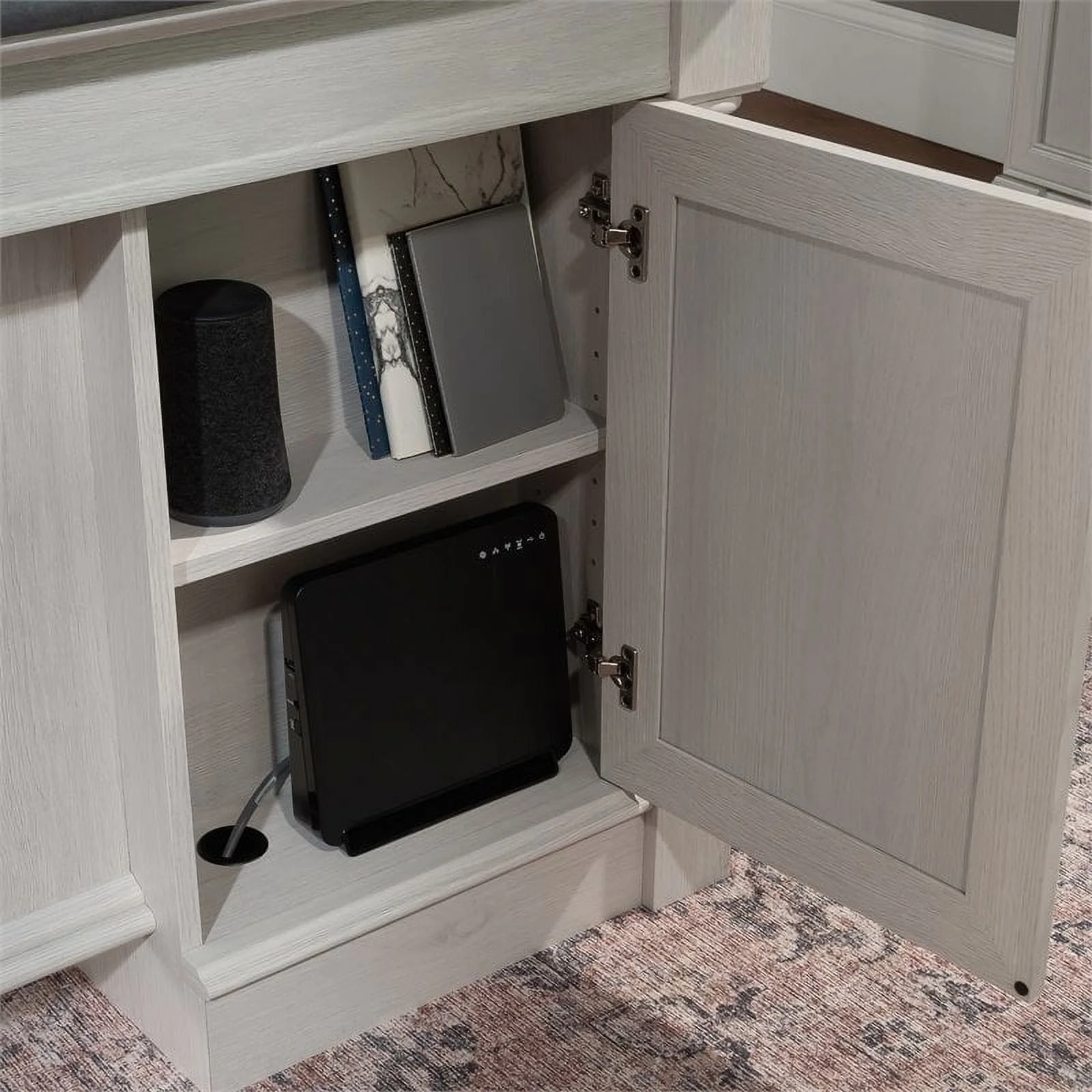 Sauder Palladia Executive Home Office Desk, Glacier Oak Finish