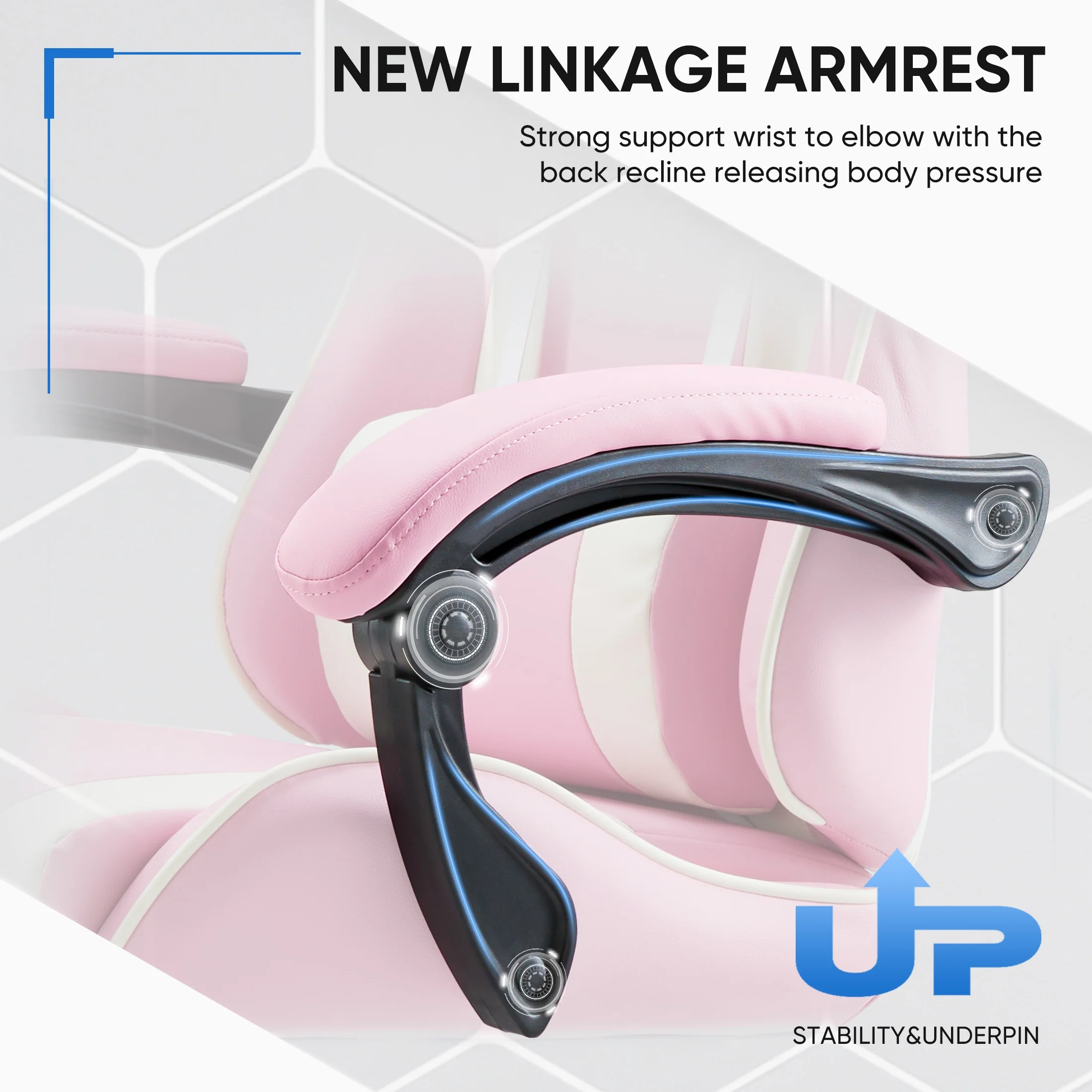 EDX Ergonomic Gaming Chair High Back Office Chair with Lumbar Support and Adjustable Armrests Swivel Racing Chair, Black and Gray