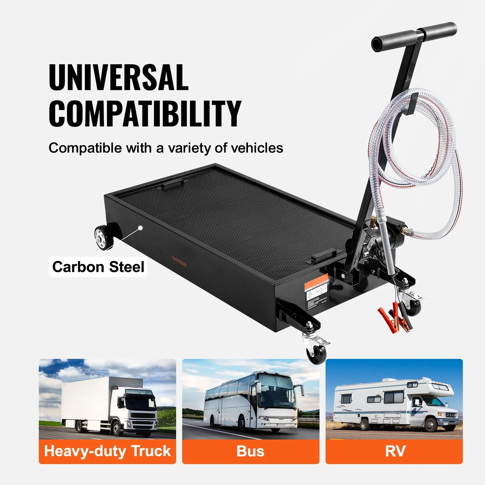 VEVOR Low Profile Oil Drain Pan 20 Gallon Oil Drain Pan with 180W Electric Pump