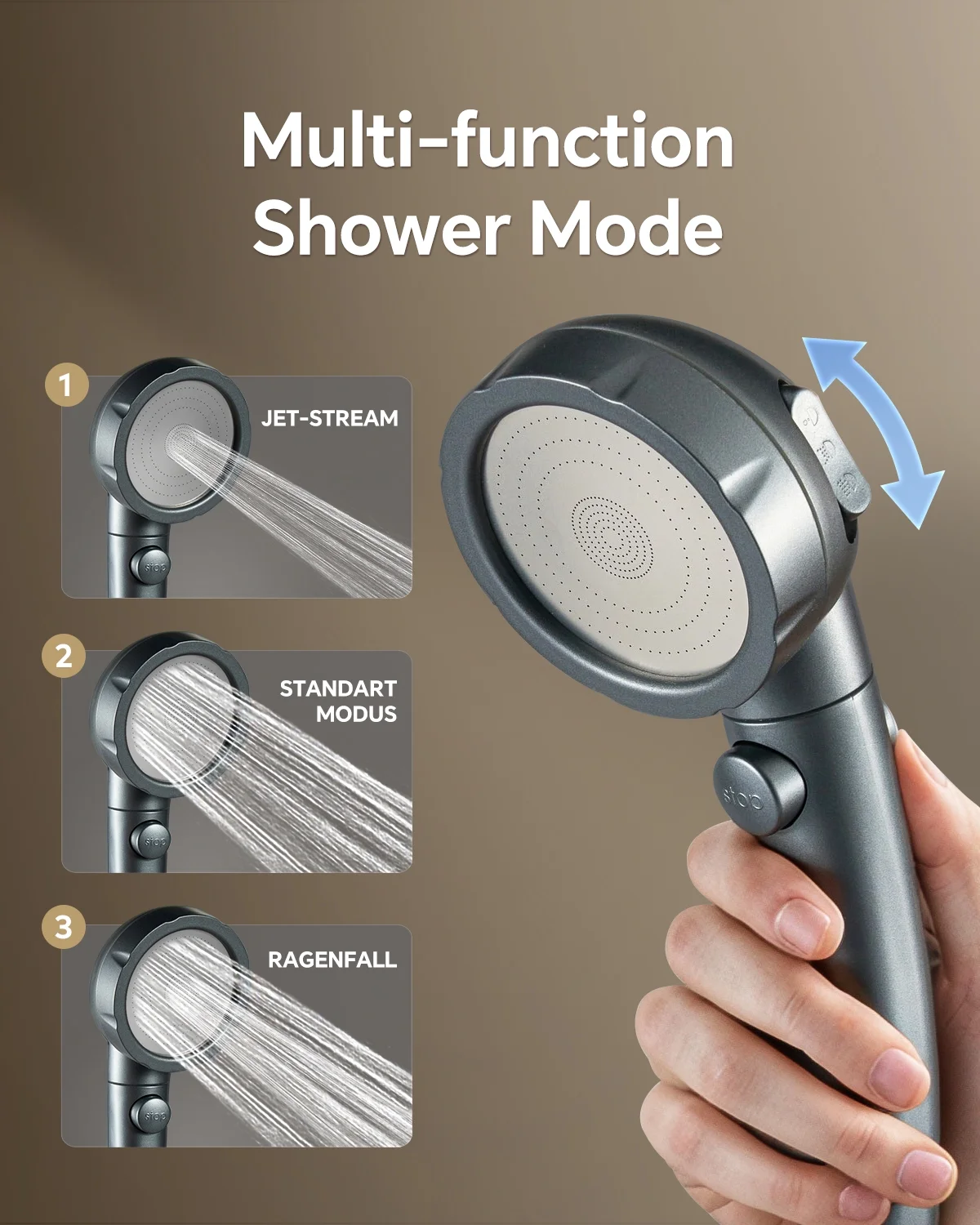 Ranein Tankless Water Heater Outdoor, 1.58 GPM Portable Propane Camping Water Heater, 6L, RO4KY, Grey