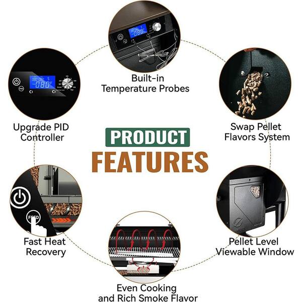 694 sq. in. Pellet Grill and Smoker in Bronze