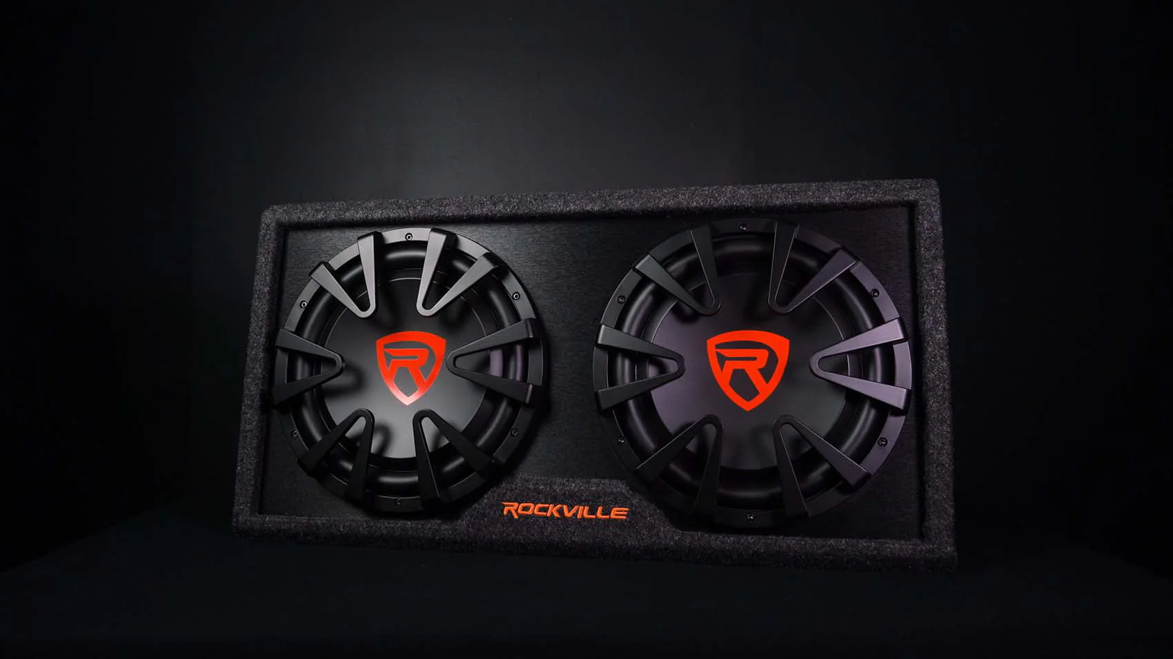 Rockville RG212CA 2000w Dual 12 inches Vented Powered Car Subwoofer Enclosure+Amp Kit