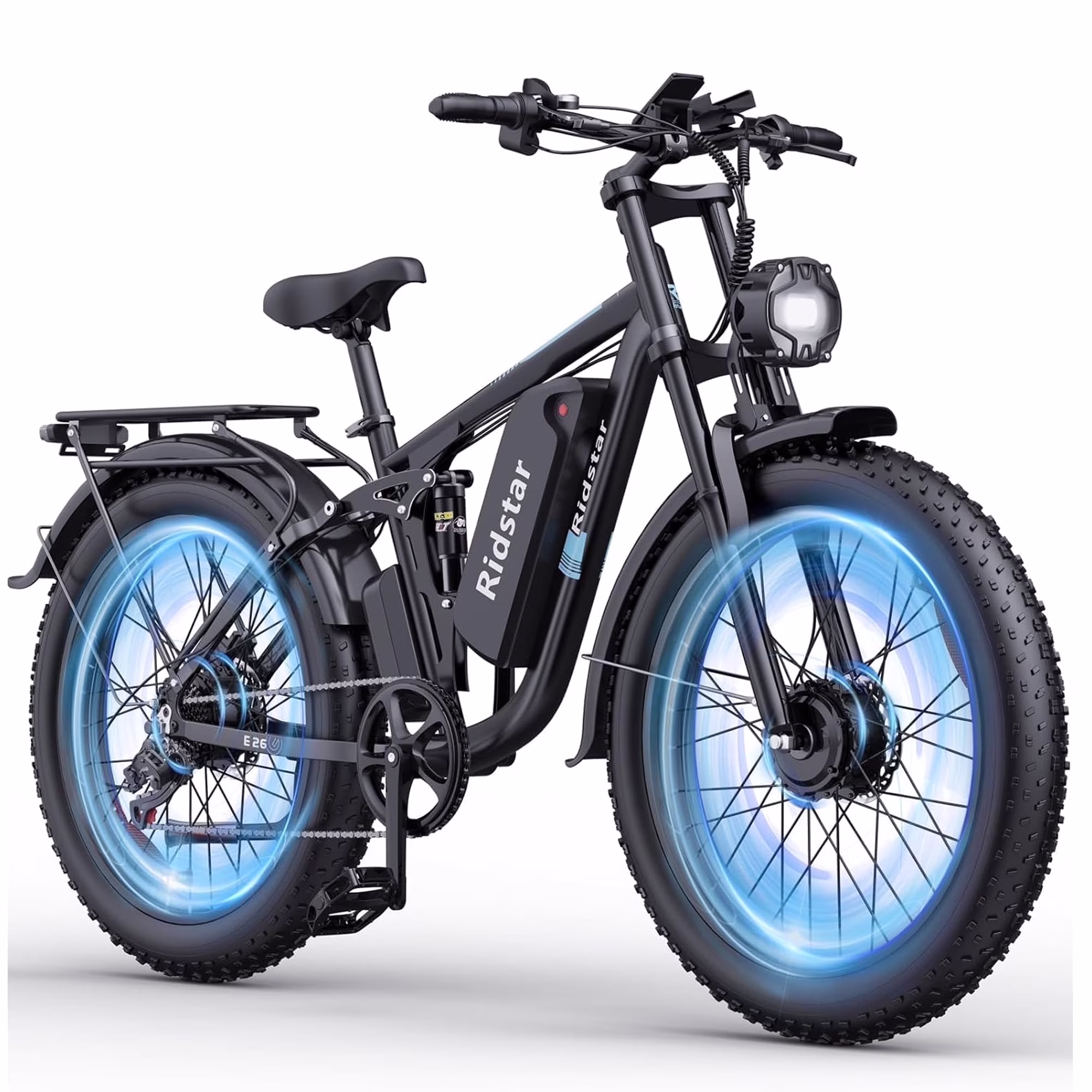 Dual Motor PEAK 3000W Electric Bike for Adults,31mph 48V 23Ah Electric Bicycle,26