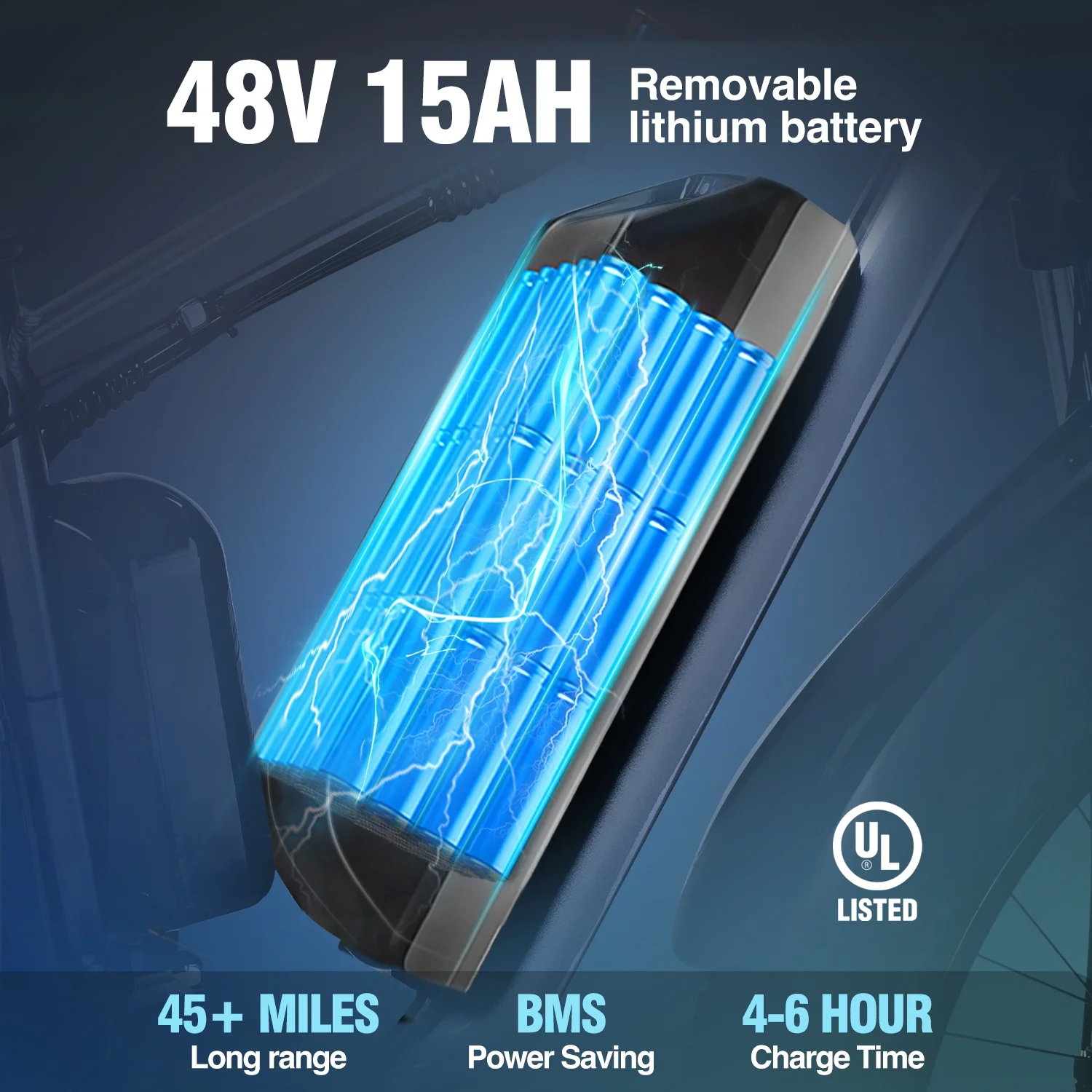 Dual Motor PEAK 3000W Electric Bike for Adults,31mph 48V 23Ah Electric Bicycle,26