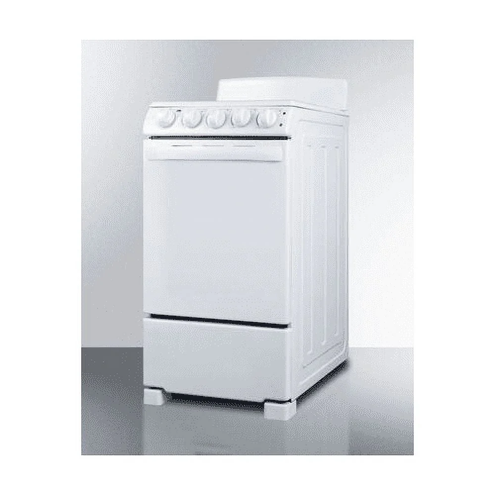 Summit RE203W 20 in. Wide Electric Range, White with Coil Elements - Replaces RE201W