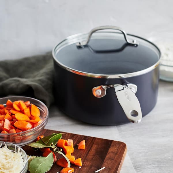 Valencia Pro Hard Anodized Healthy Ceramic Nonstick 16 Piece Cookware Pots and Pans Set