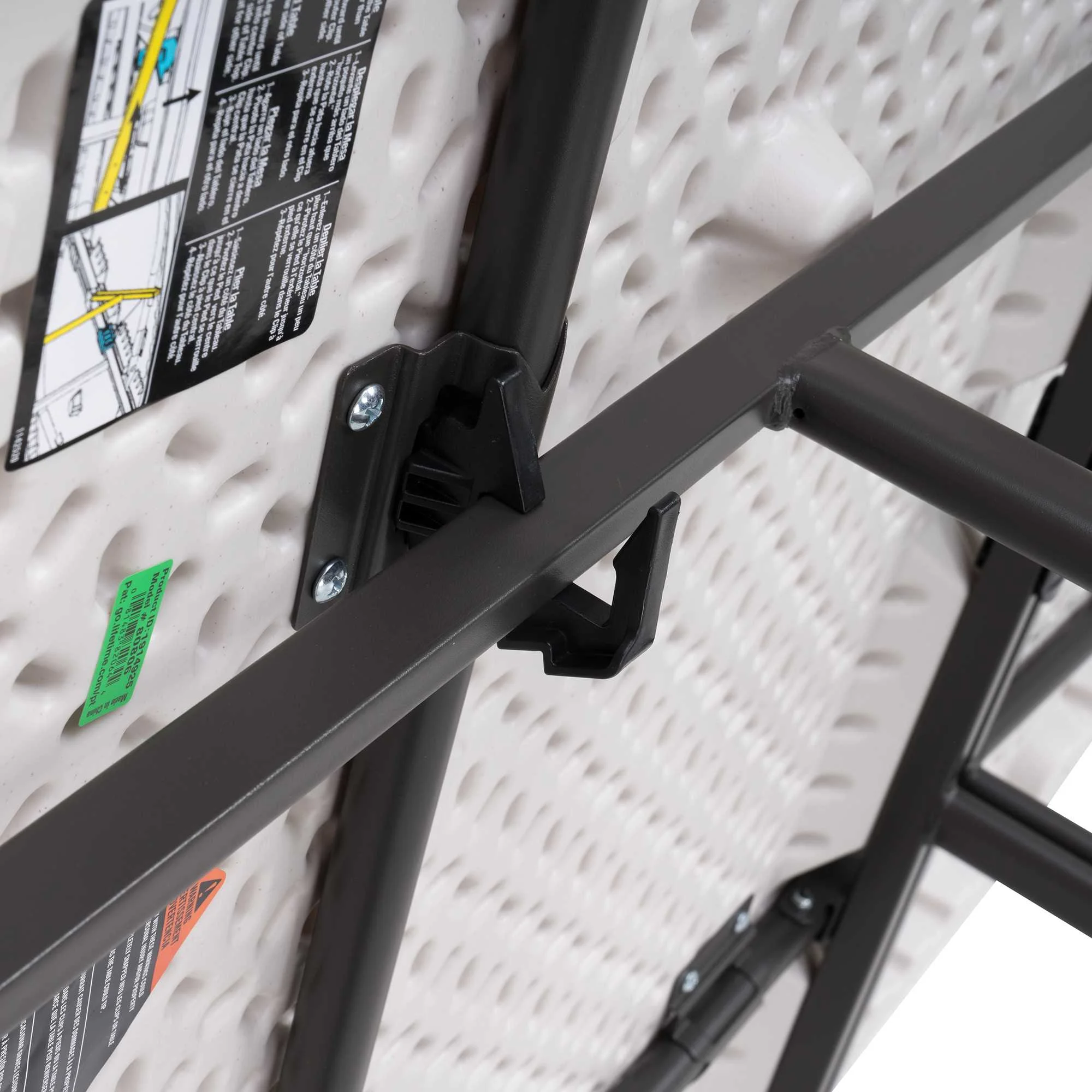 Lifetime Commercial Fold-in-Half 60 in Indoor/Outdoor Folding Round Table White Granite 1 Piece 1 Count