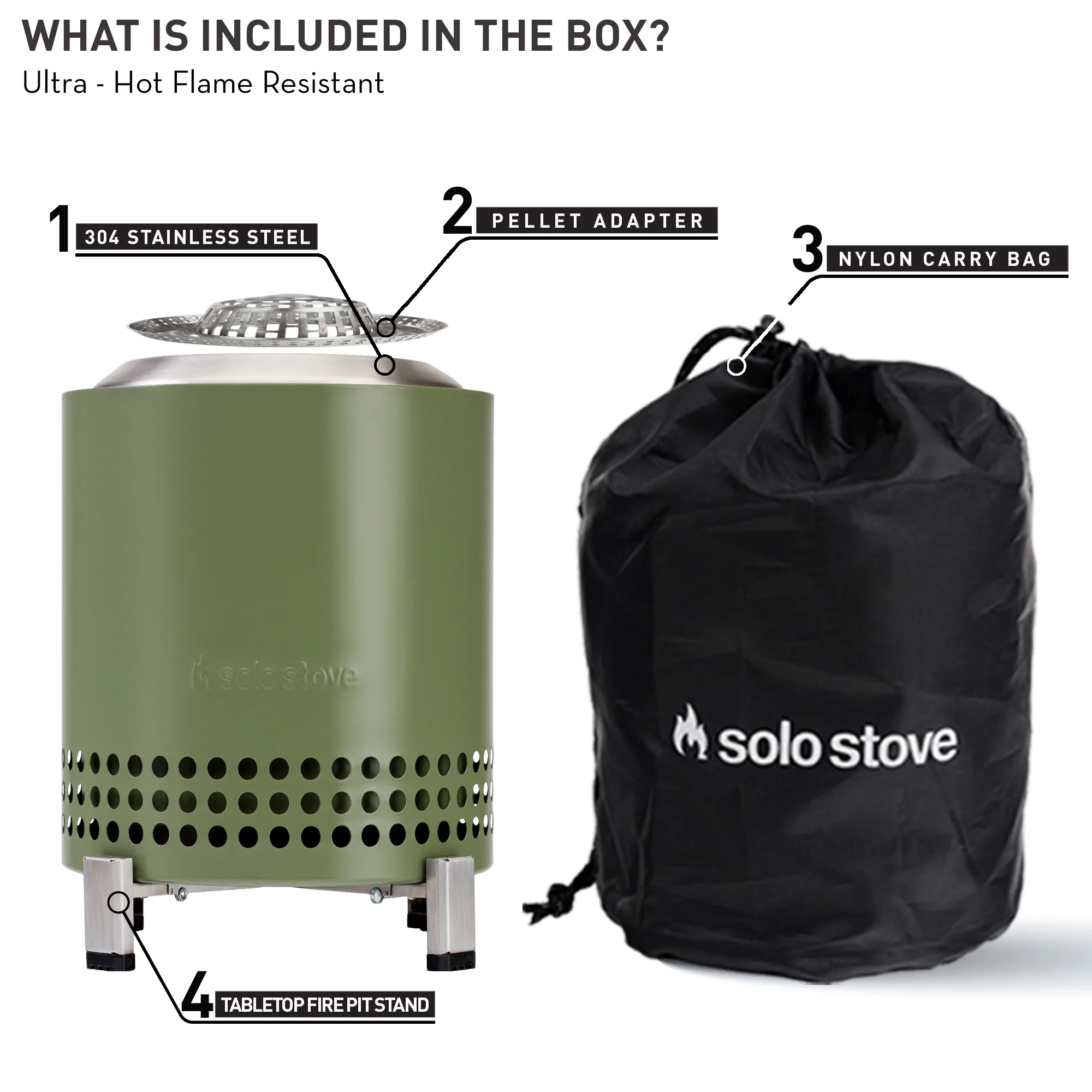 Solo Stove Mesa XL Tabletop Fire Pit with Stand | Low Smoke Outdoor Mini Fire for Urban & Suburbs | Fueled by Pellets or Wood, Stainless Steel, With Travel Bag, H: 8.6