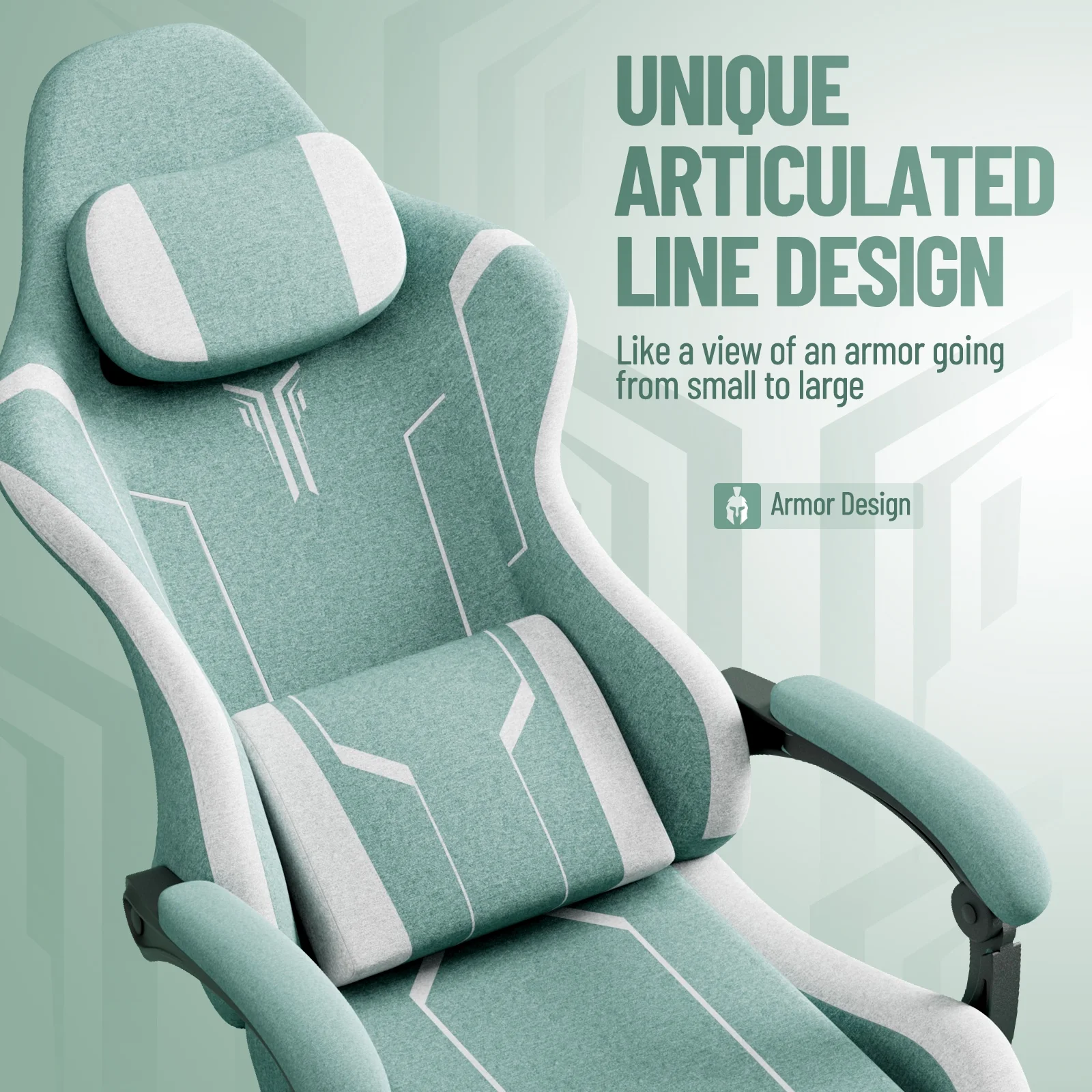 SOONTRANS Gaming Chair for Adults, Velvet Fabric High Back Comfortable Video Game Chair with Footrest and Massage Lumbar Cushion, Racing Computer Desk Chair, Ergonomic Gamer Chair, Black/Grey