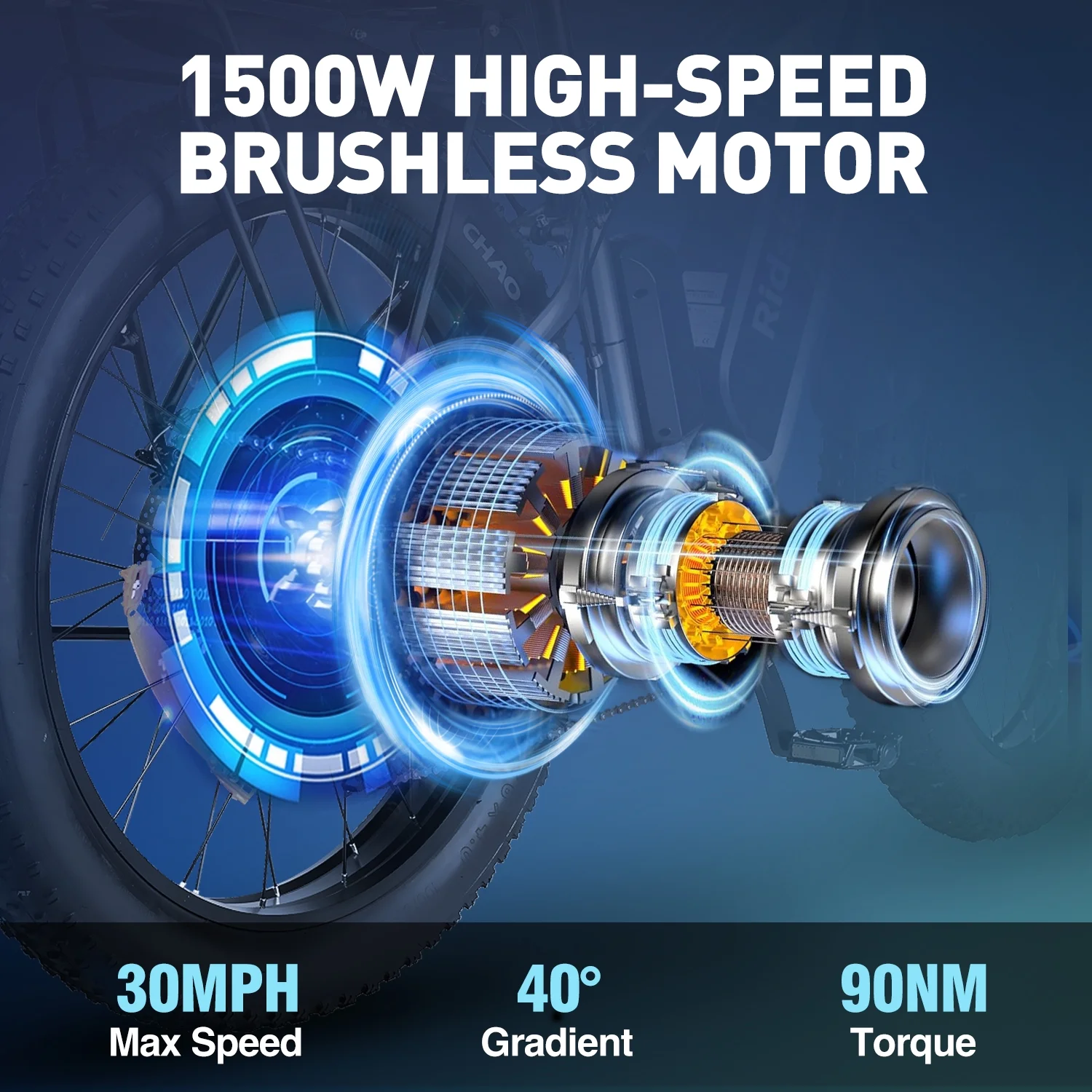 Dual Motor PEAK 3000W Electric Bike for Adults,31mph 48V 23Ah Electric Bicycle,26