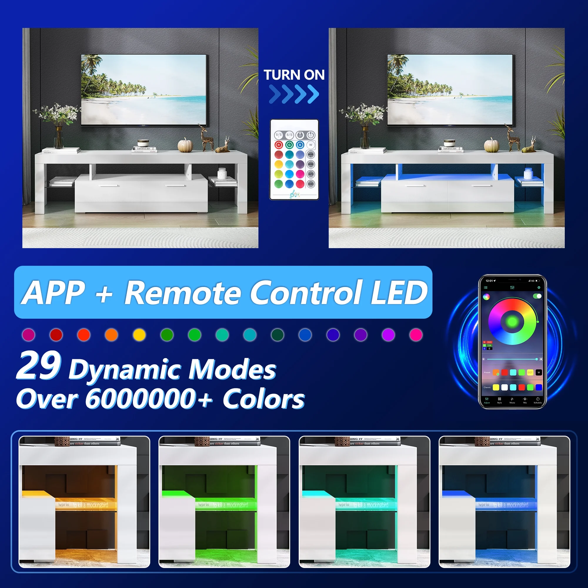 UHOMEPRO TV Stand for TV up to 70