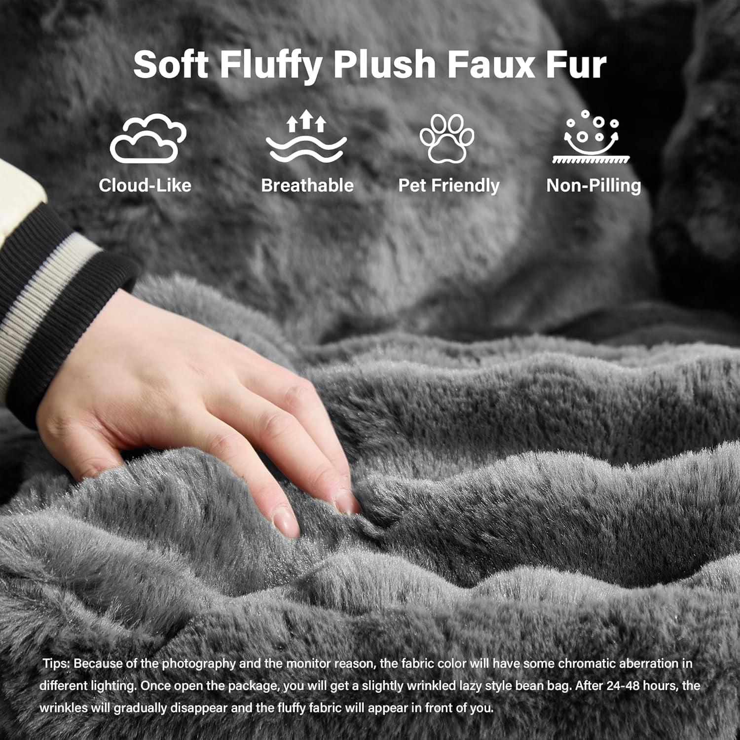 Wiilayok 58'' Oversized Chaise Lounge Chair Indoor,Thickened Backrest Sleeper Sofa Couch with Soft Pillows for Living Room, Gray