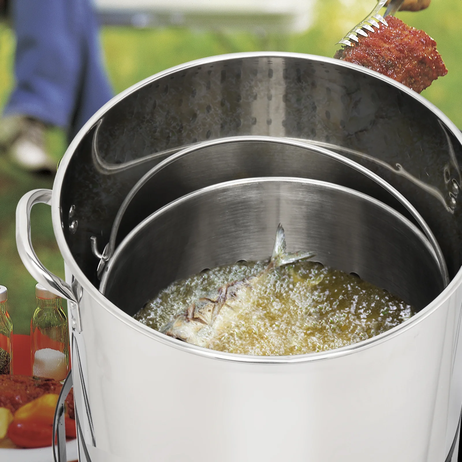 Ktaxon Propane Outdoor Fryer Stainless Steel Frying/Boiling Turkey Fryer Pot 50QT