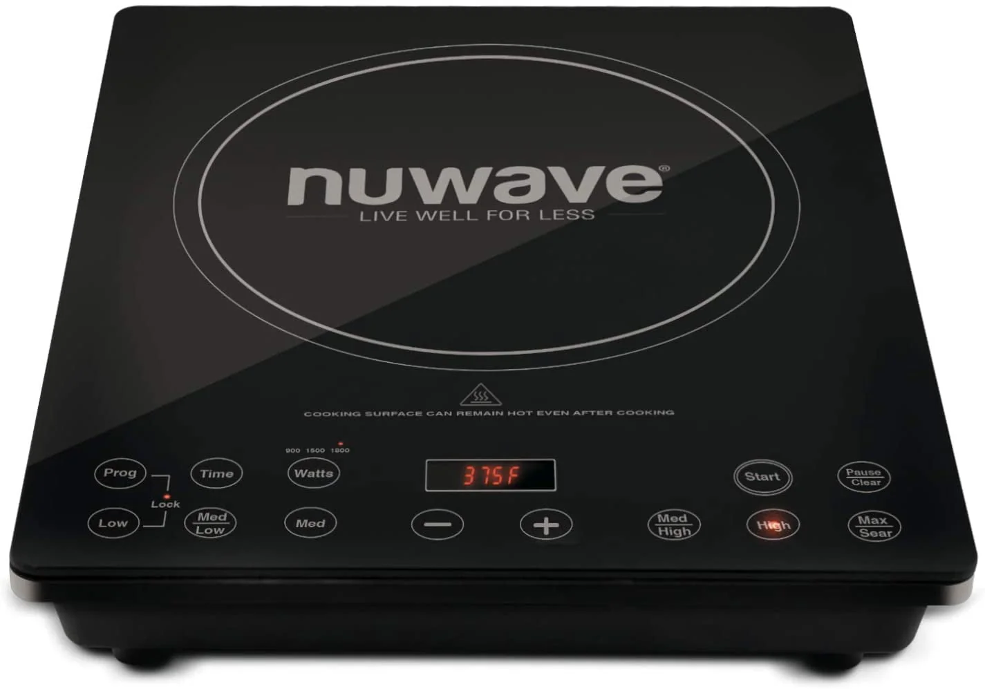NuWave 1800w Precision Induction Cooktop 94 Temp Settings 100°F - 575°F in 5°F Portable Pro Chef Commercial-Grade NSF-Certified
