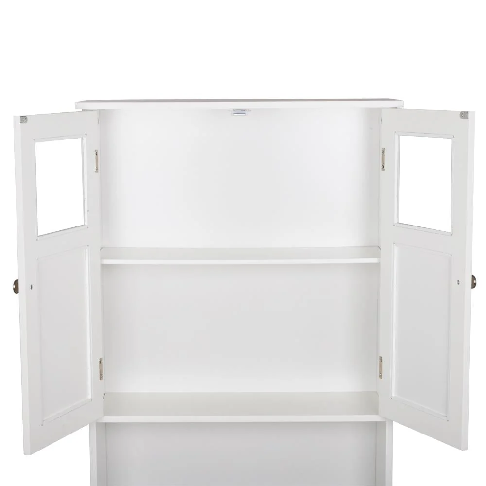 Zimtown Over the Toilet Bathroom Cabinet Storage Space saver with 2 Doors and Adjustable Shelf, 67 in, White