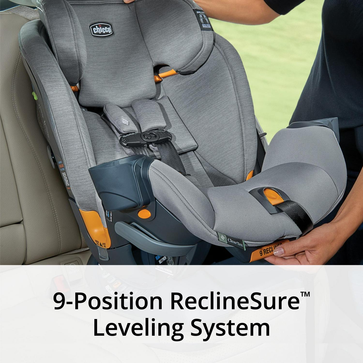 Chicco OneFit ClearTex All-in-One Car Seat - Slate (Grey). New