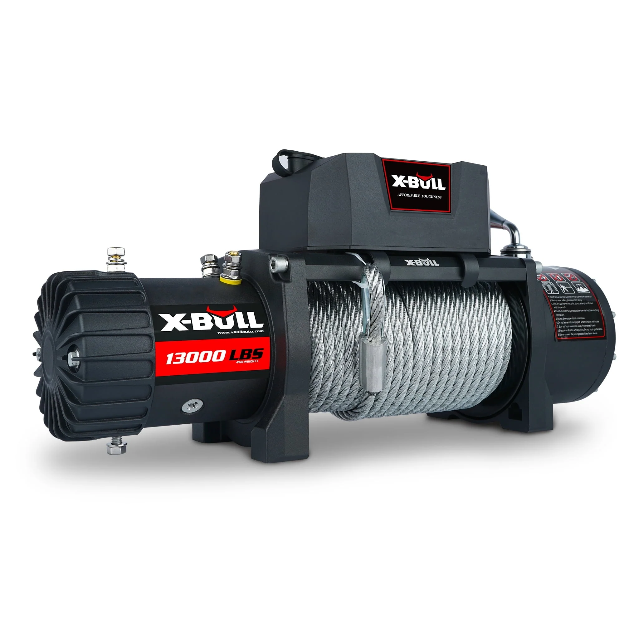 X-BULL Electric Winch 13000LBS 12V Winch Steel Cable SUV Jeep Truck Towing Winch 4WD Off-Road