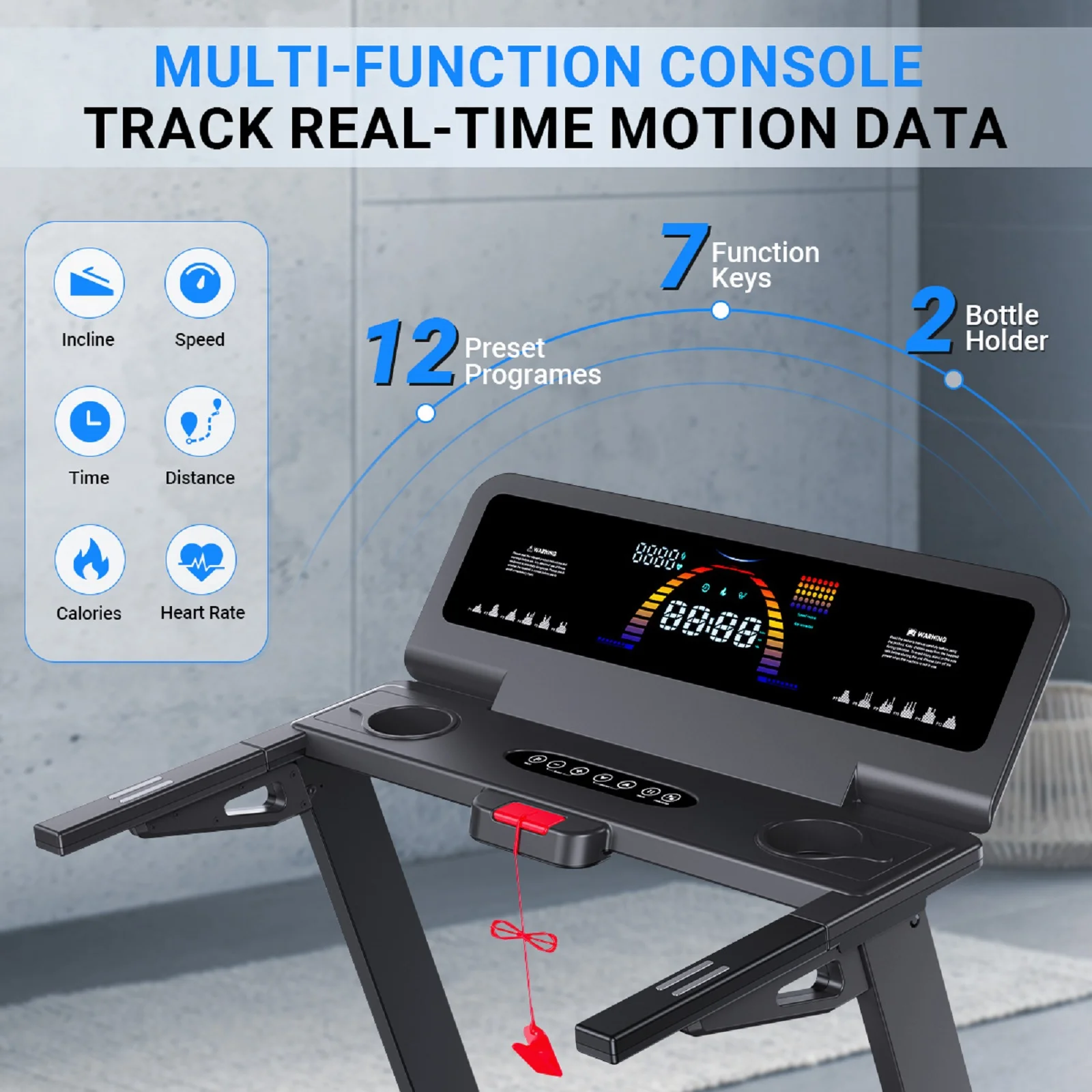 YZRUN 15% Auto Incline 6.5HP Portable Walking Pad Treadmill with Remote Control, 10MPH Speed,500lbs Capacity for Home and Office Use ,Adjustable iPad Holder