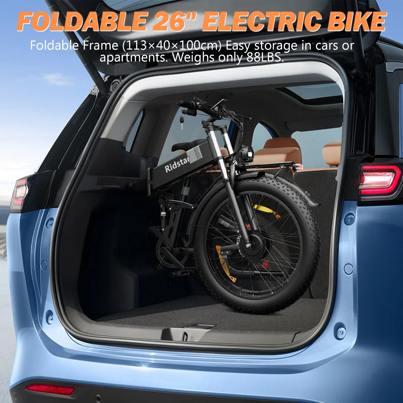 Dual Motor PEAK 3000W Electric Bike for Adults,31mph 48V 23Ah Electric Bicycle,26