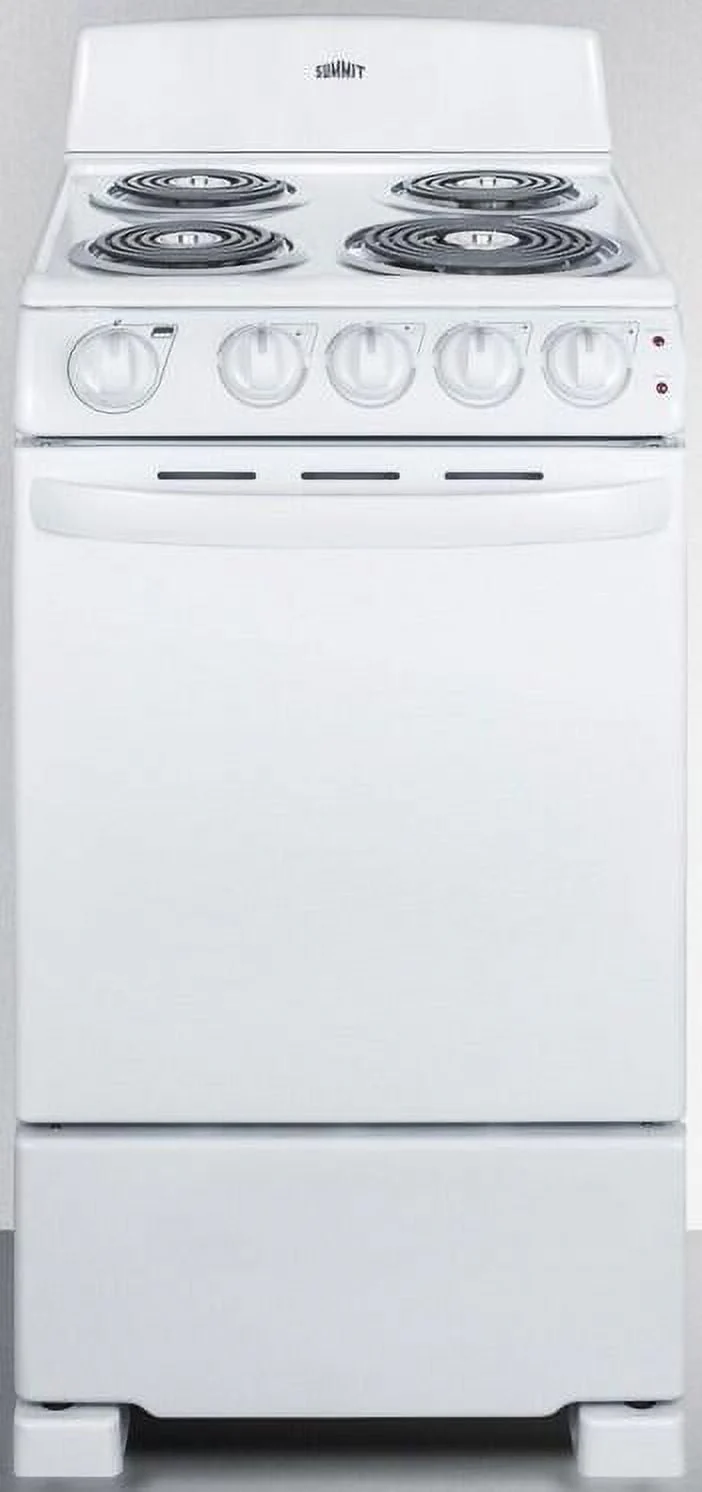 Summit RE203W 20 in. Wide Electric Range, White with Coil Elements - Replaces RE201W