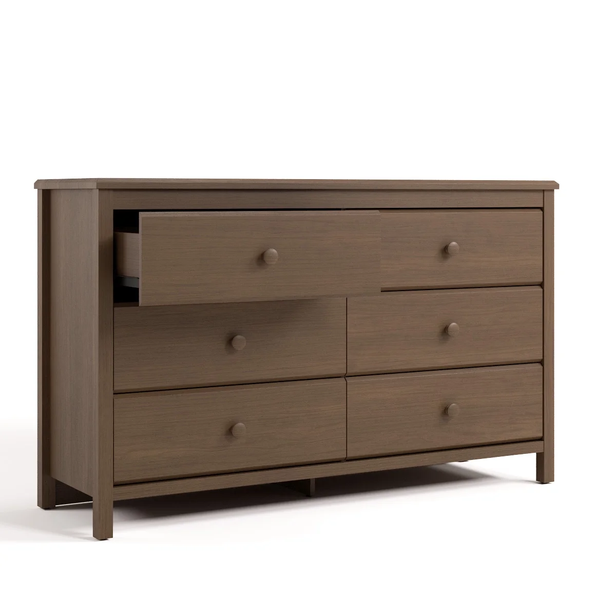 Storkcraft Alpine 6 Drawer Nursery Double Dresser, Olive