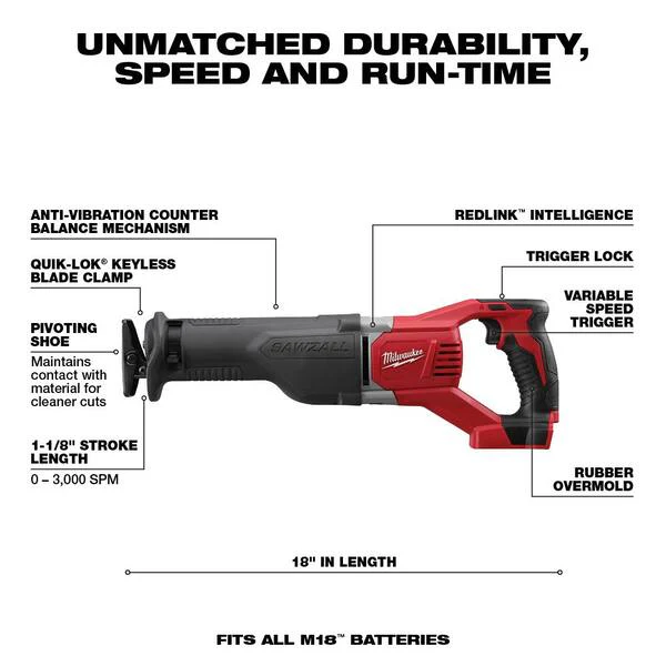 M18 18V Lithium-Ion Cordless Combo Tool Kit (6-Tool) with 3/8 in. Impact Wrench and Blower