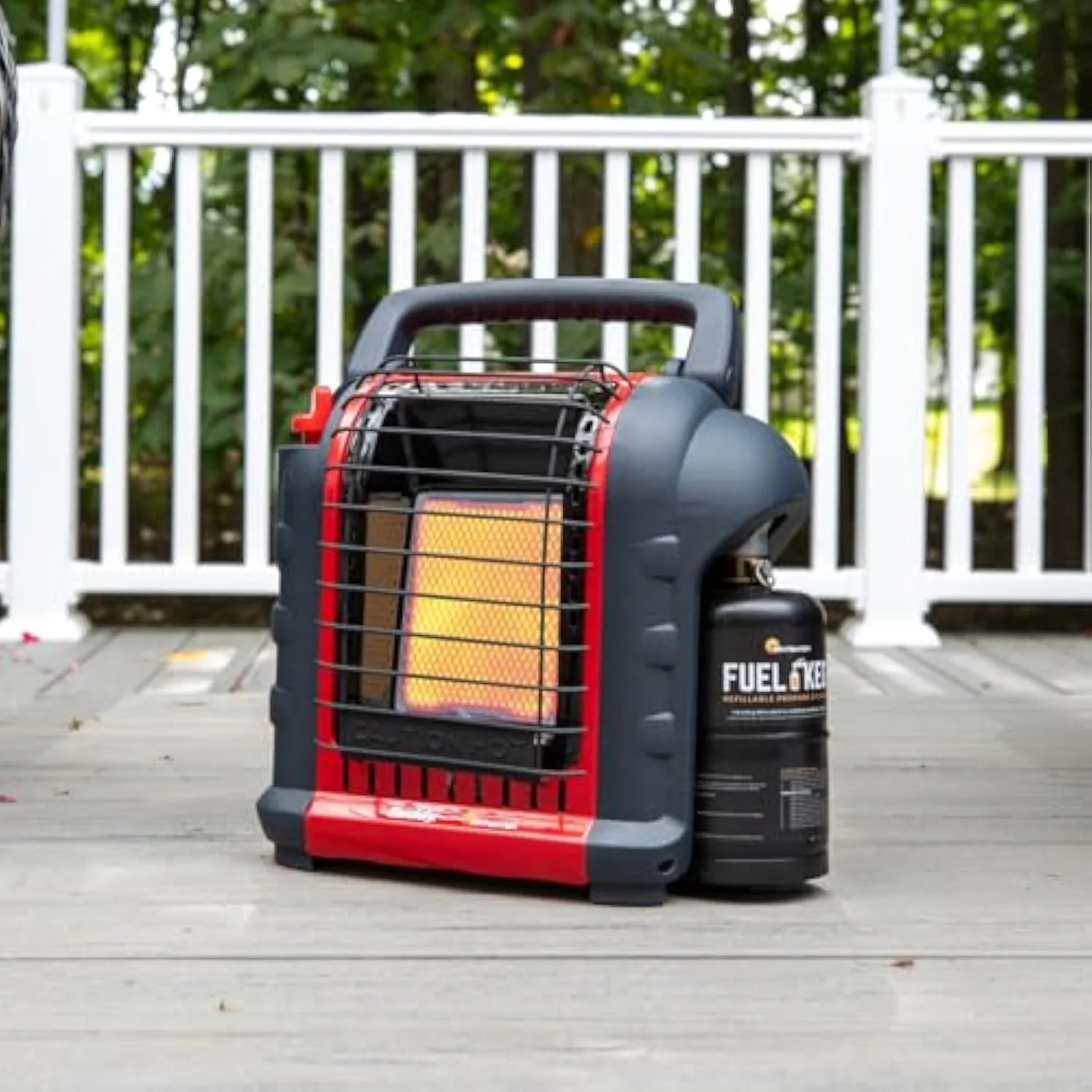 Portable Buddy Heater MH9BX - Indoor-Safe Propane Heater 4,000-9,000 BTU, Compact & Reliable for Campers & Workshops (Red/Black)