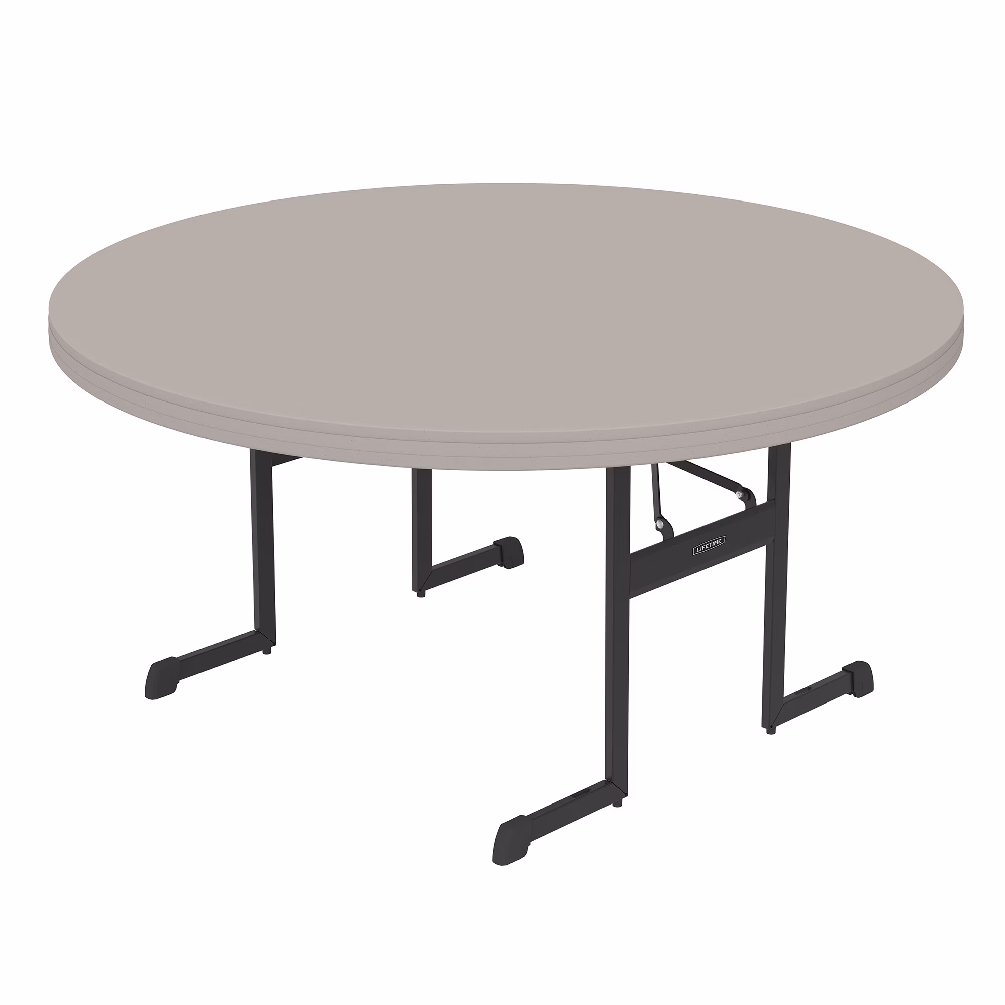 Lifetime 60 Inch Round Folding Table for Indoor and Outdoor Use, Professional Grade, Putty Color