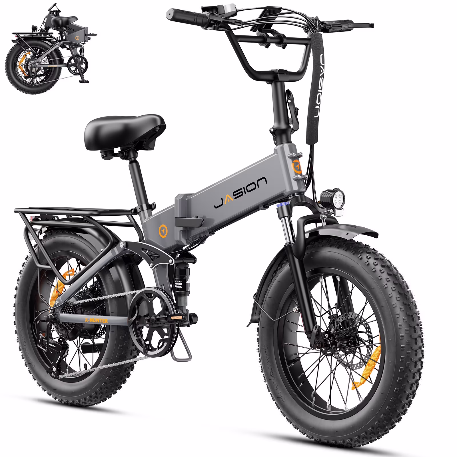 Jasion X-Hunter Electric Bike for Adults, 750W Motor Electric Bicycle with 48V 13AH Removable Battery, 20